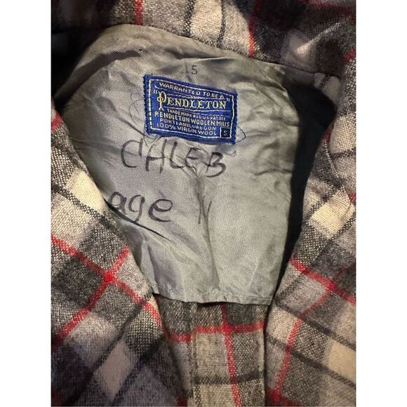 Pendleton Men's Small Gray Plaid 3 Button Blazer Jacket Lightweight 100% Wool - Picture 4 of 12